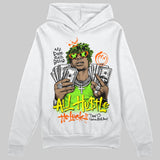Neon Green 'All Hustle No Luck' DopeSkill Graphic Hoodie