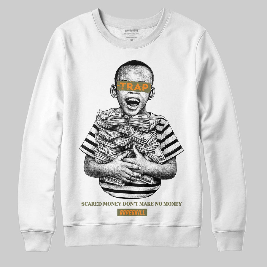 Olive 'Scared Money Don't Make No Money' DopeSkill Graphic Sweatshirt