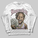 Medium Soft Pink 4s DopeSkill Long Sleeve T-Shirt Money Loves Me Graphic