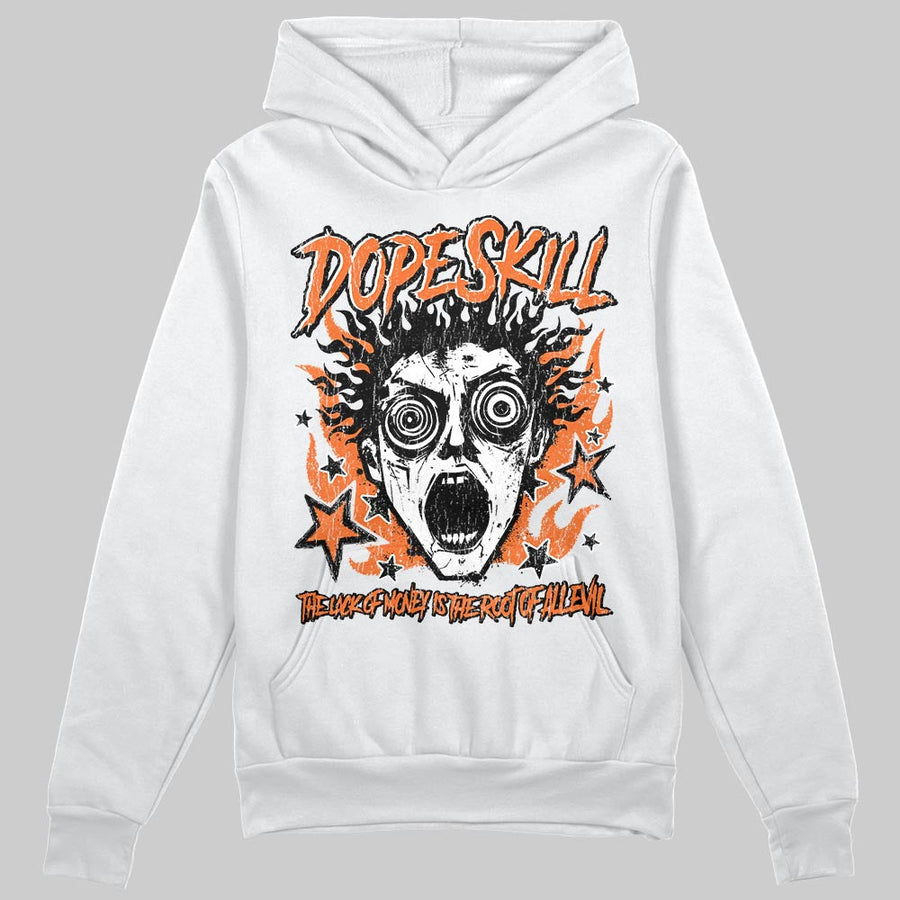 Orange Black White DopeSkill Hoodie Sweatshirt Root of Evil Graphic