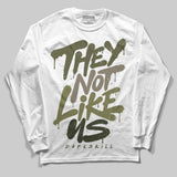 Medium Olive 3s DopeSkill Long Sleeve T-Shirt They Not Like Us Graphic