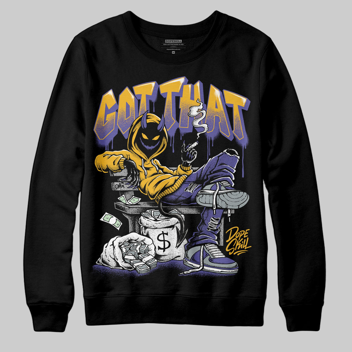 Lakers 4s DopeSkill Sweatshirt Got That Graphic
