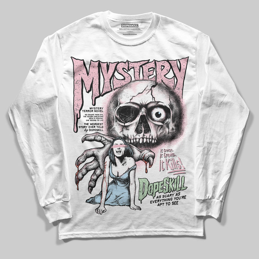 Medium Soft Pink 4s DopeSkill Long Sleeve T-Shirt Mystery Ghostly Grasp Graphic