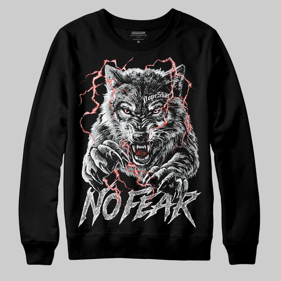 Wolf Grey 12s DopeSkill Sweatshirt No Fear Graphic