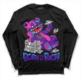 Court Purple 13s DopeSkill Long Sleeve T-Shirt Born To Be Rich Graphic