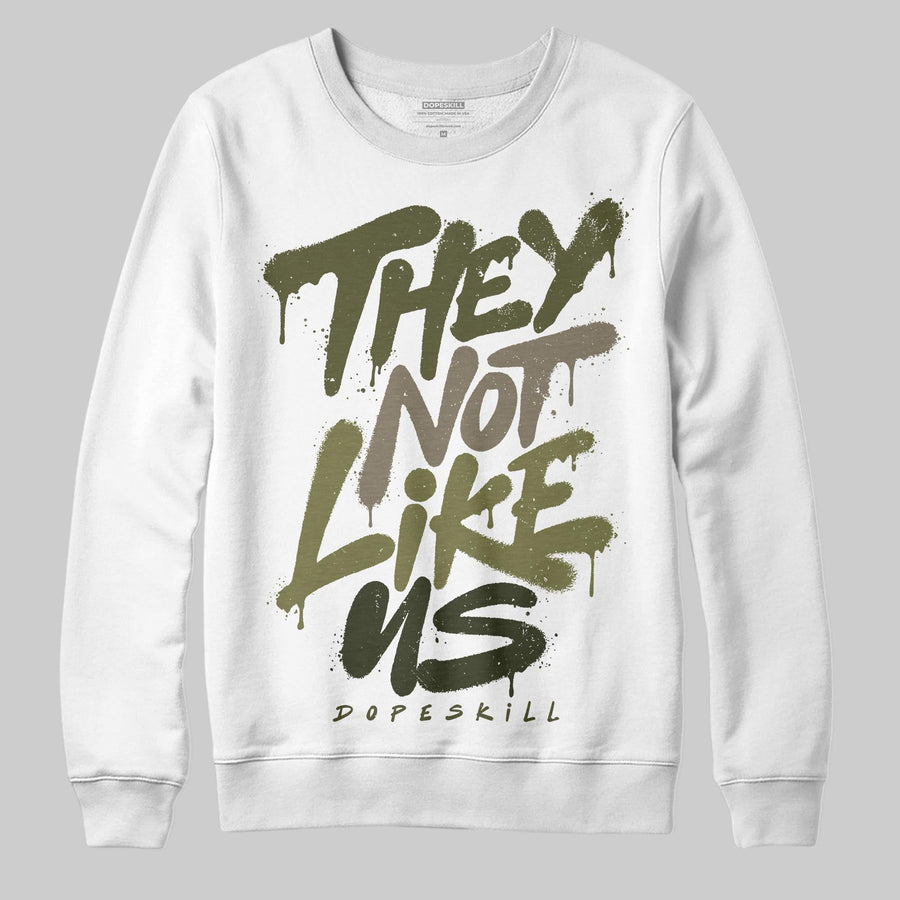 Medium Olive 3s DopeSkill Sweatshirt They Not Like Us Graphic