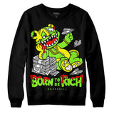 Neon Green Collection DopeSkill Sweatshirt Born To Be Rich Graphic