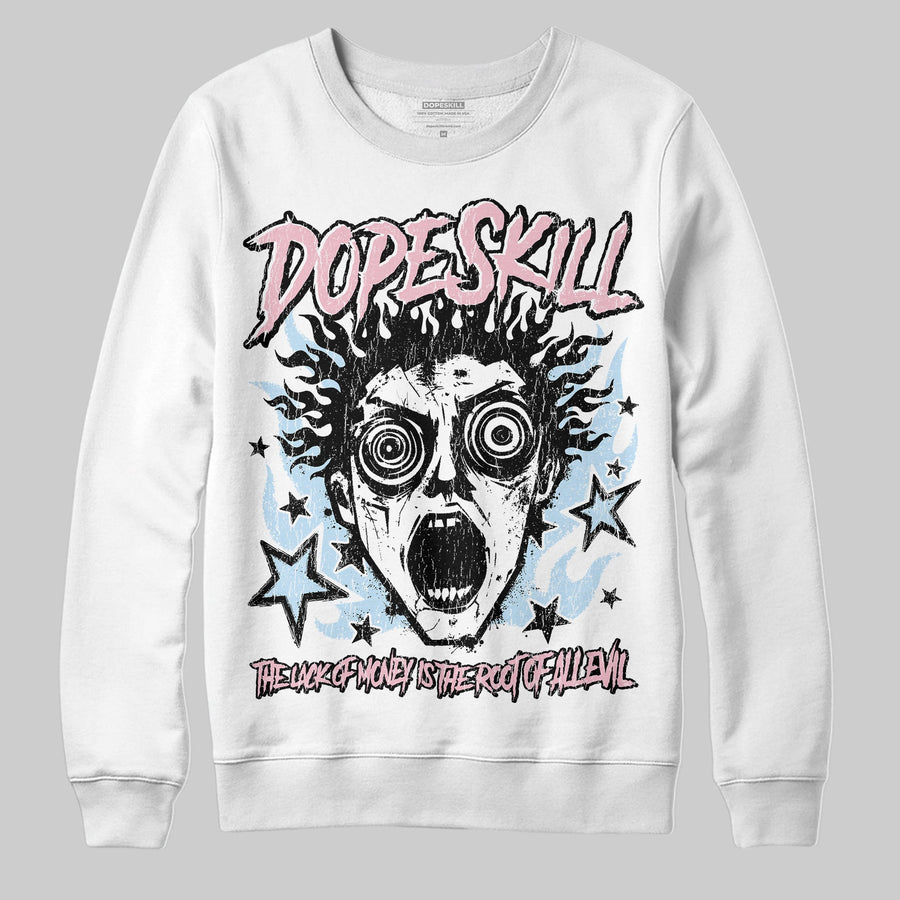 Medium Soft Pink 4s DopeSkill Sweatshirt Root of Evil Graphic