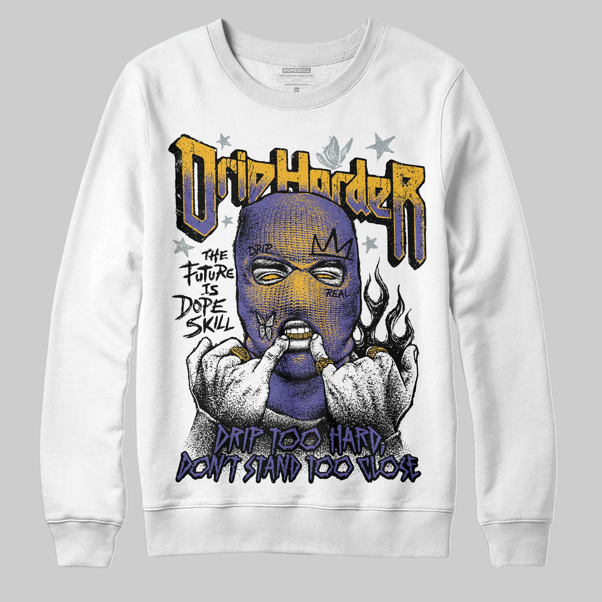 Lakers 4s DopeSkill Sweatshirt Drip Harder Graphic