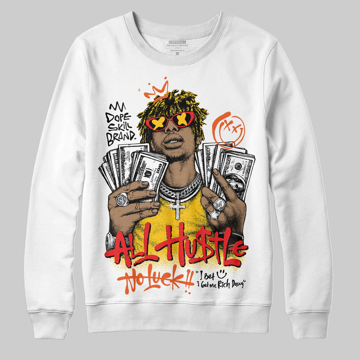 Yellow 'Loyalty' DopeSkill Graphic Sweatshirt