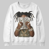 Medium Olive 3s DopeSkill Sweatshirt Rich Youth Graphic