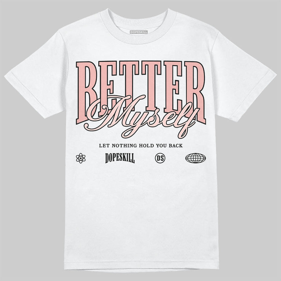 Leather Curb Glitter Pale Pink DopeSkill T-Shirt Better Myself Graphic