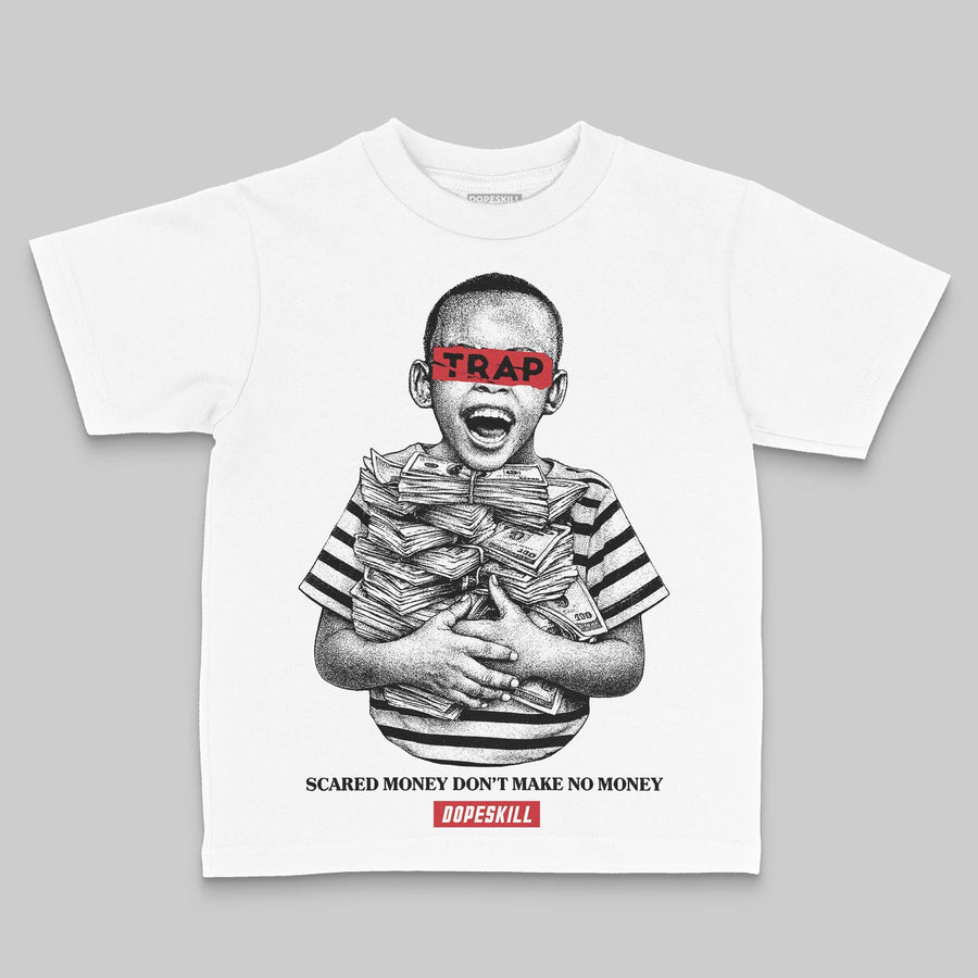 Black/White 'Scared Money Don't Make No Money' DopeSkill Graphic Toddler Kids T-shirt