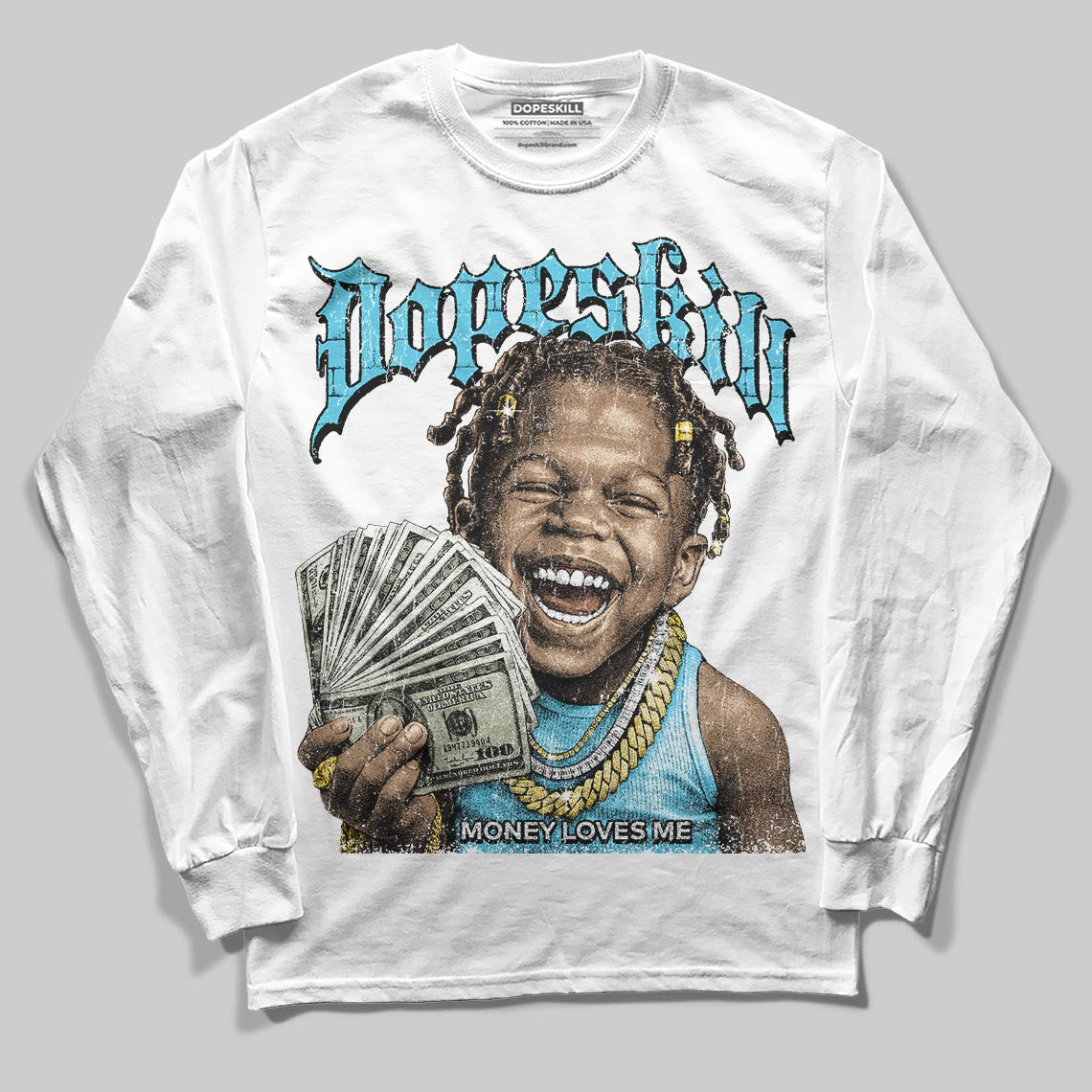 Gamma 11s DopeSkill Long Sleeve T-Shirt Money Loves Me Graphic