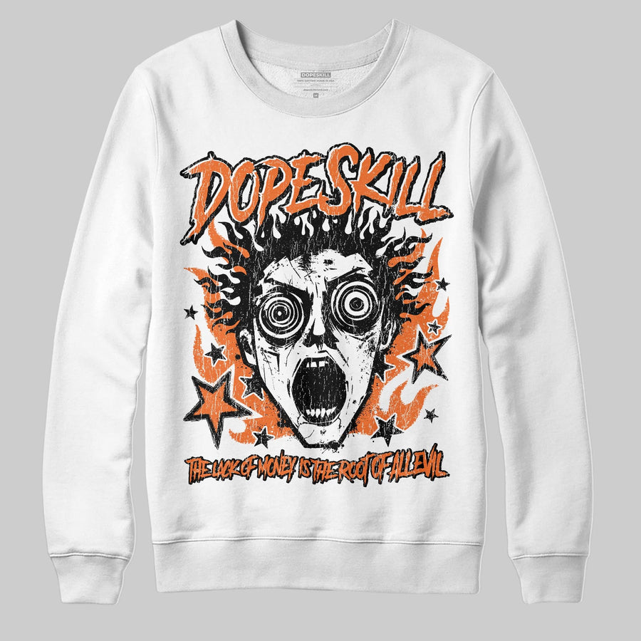 Orange Black White DopeSkill Sweatshirt Root of Evil Graphic