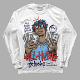 University Blue 'All Hustle No Luck' DopeSkill Graphic Long Sleeve T-Shirt