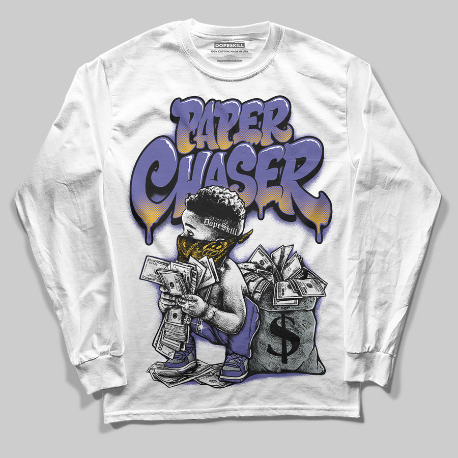 Lakers 4s DopeSkill Long Sleeve T-Shirt Paper Chaser Boy Graphic