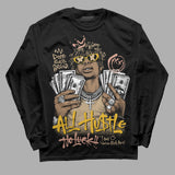 TAN 'All Hustle No Luck' DopeSkill Graphic Long Sleeve T-Shirt