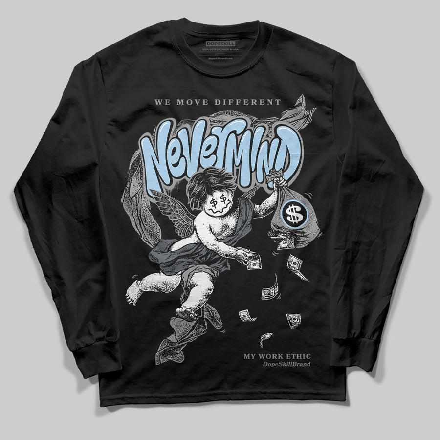 Wolf Grey 5s DopeSkill Long Sleeve T-Shirt Nevermind Graphic