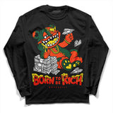 Dunk Team Dark Green Orange DopeSkill Long Sleeve T-Shirt Born To Be Rich Graphic