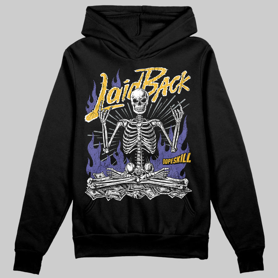 Lakers 4s DopeSkill Hoodie Sweatshirt Laid Back Graphic