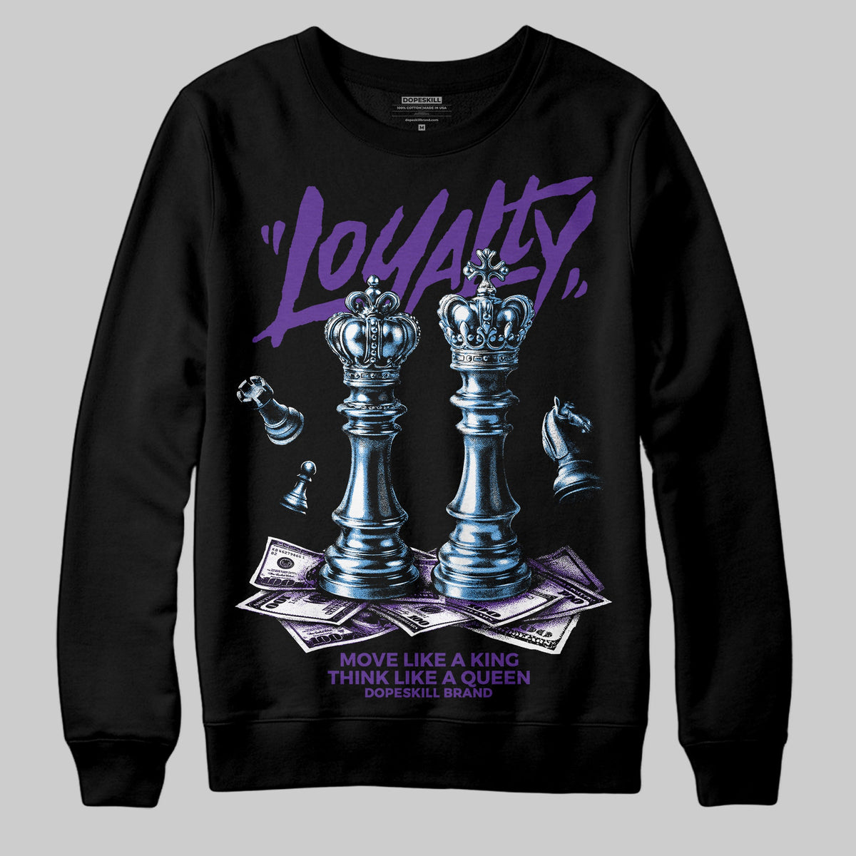 PURPLE 'Loyalty' DopeSkill Graphic Sweatshirt