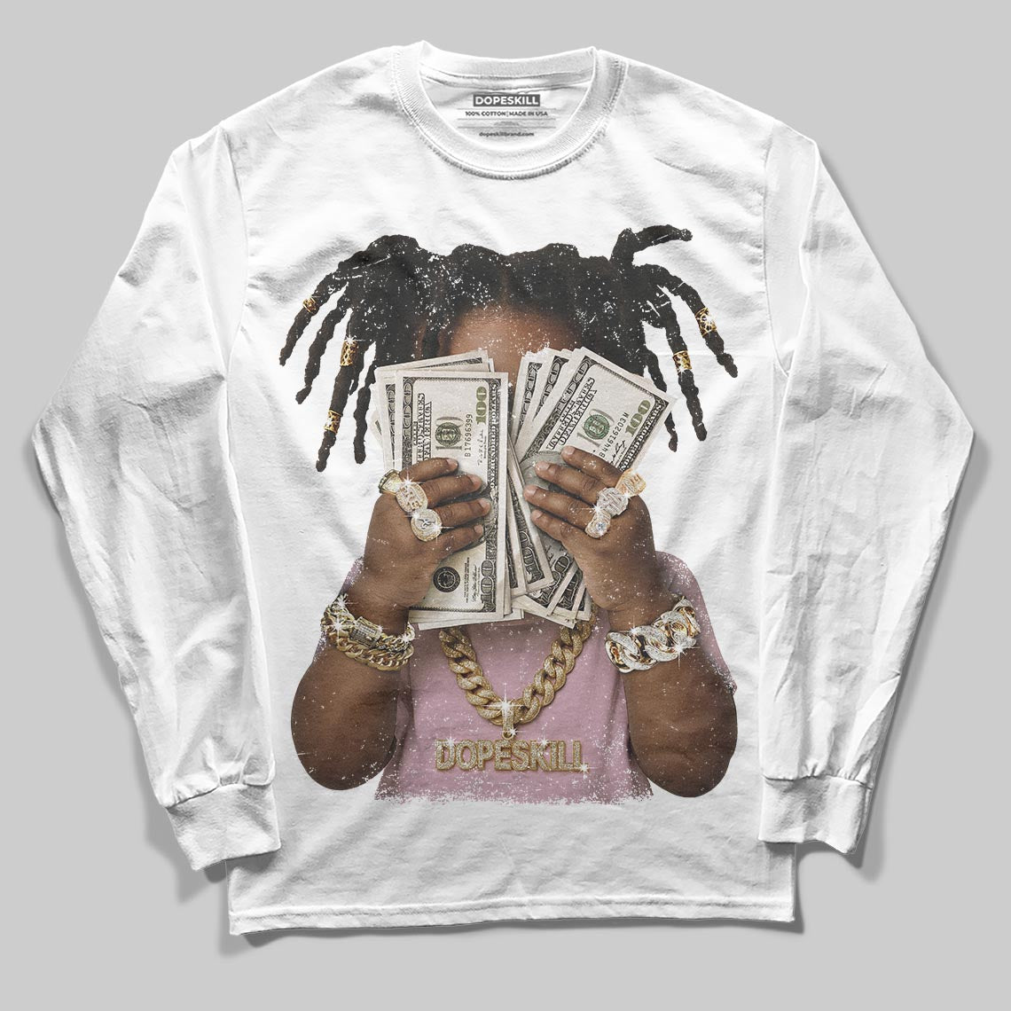 35th Anniversary 5s DopeSkill Long Sleeve T-Shirt Rich Youth Graphic