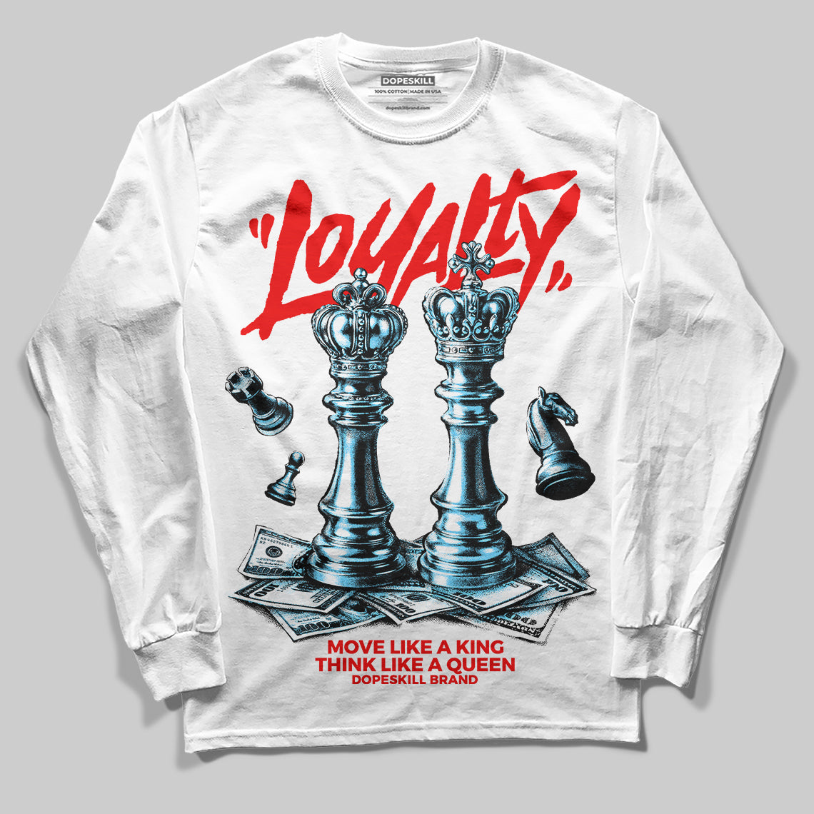 Red 'Loyalty' DopeSkill Graphic Long Sleeve T-Shirt