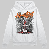 Orange Black White DopeSkill Hoodie Sweatshirt Heartless Graphic