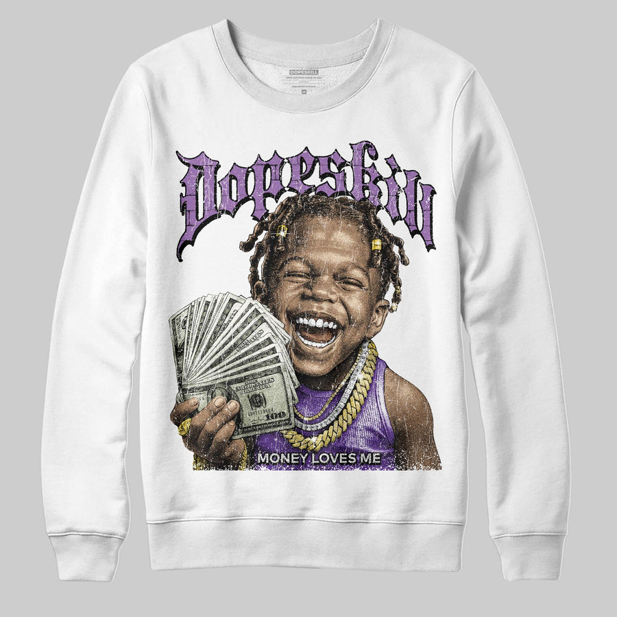 PURPLE 'Money Loves Me' DopeSkill Graphic Sweatshirt