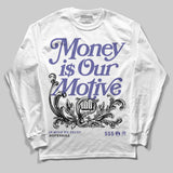 Lakers 4s DopeSkill Long Sleeve T-Shirt Money Is Our Motive Typo Graphic