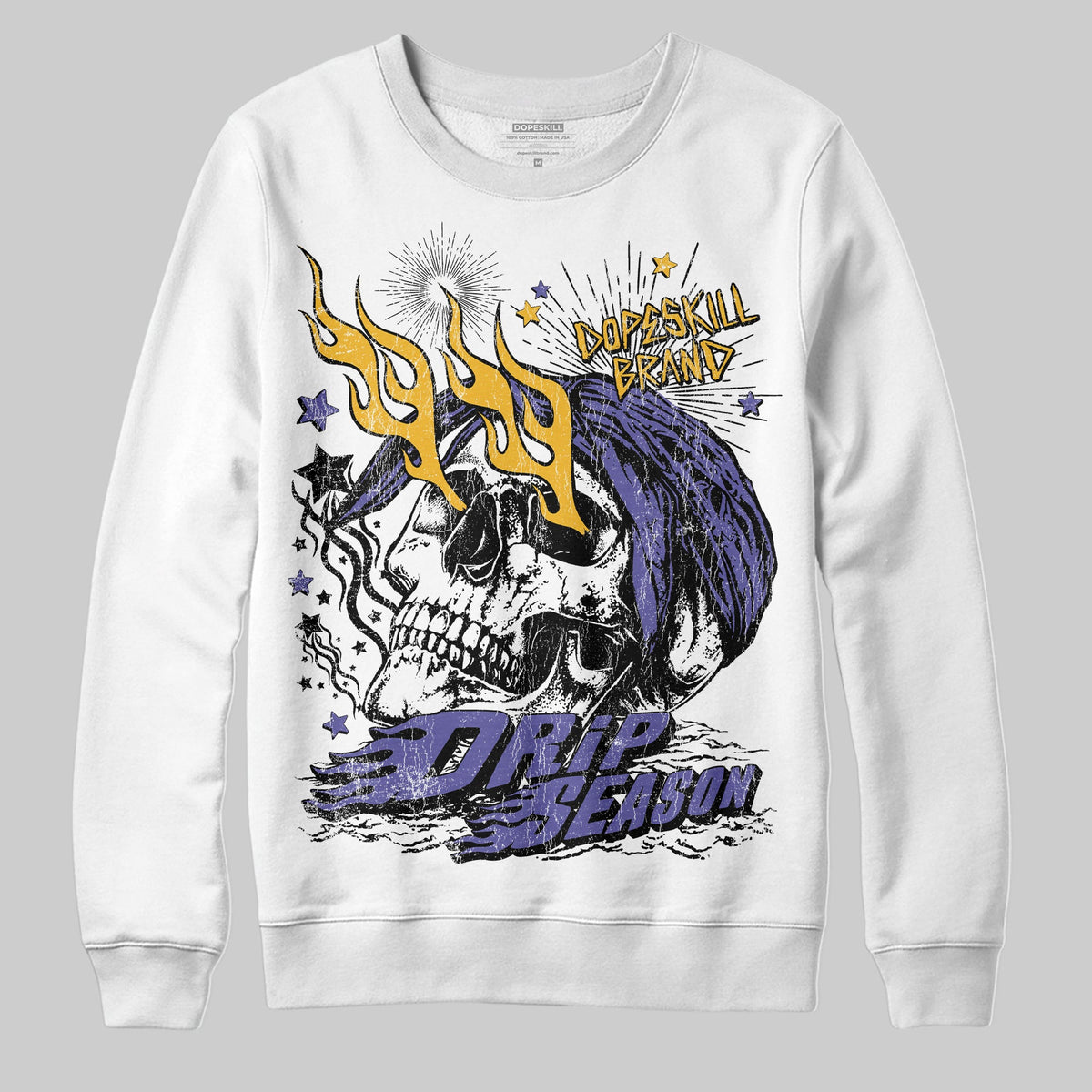 Lakers 4s DopeSkill Sweatshirt Drip Season Graphic
