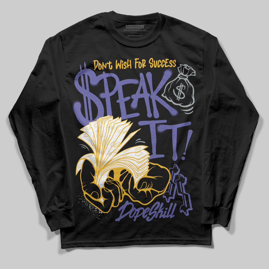 Lakers 4s DopeSkill Long Sleeve T-Shirt Speak It Graphic