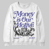 Lakers 4s DopeSkill Sweatshirt Money Is Our Motive Typo Graphic