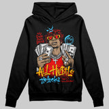 Red 'All Hustle No Luck' DopeSkill Graphic Hoodie