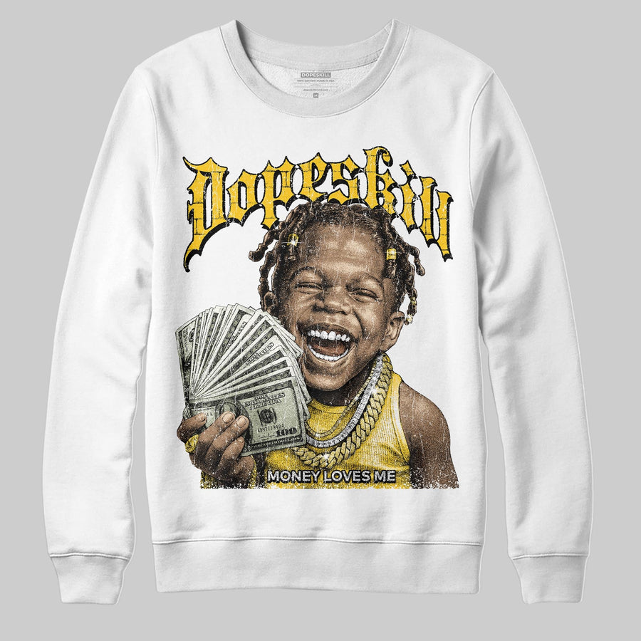 Yellow 'Money Loves Me' DopeSkill Graphic Sweatshirt