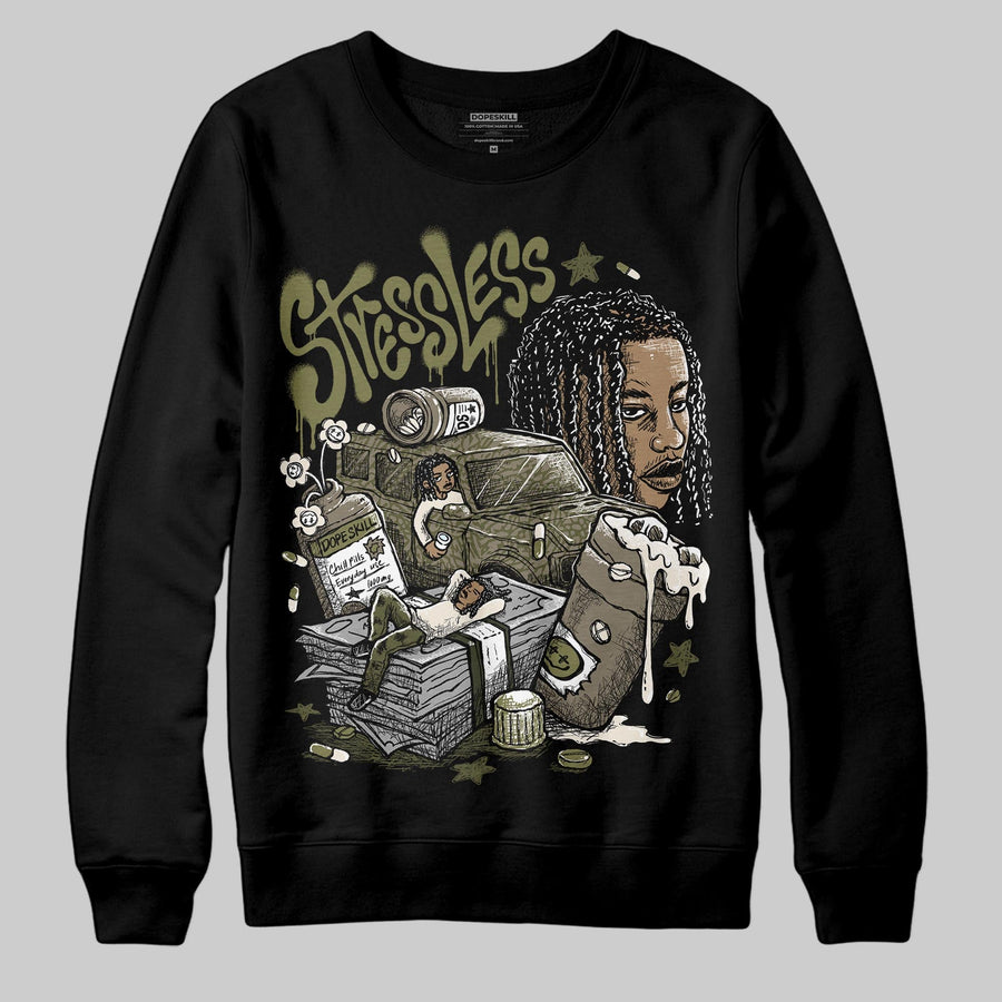 Medium Olive 3s DopeSkill Sweatshirt Stressless Graphic