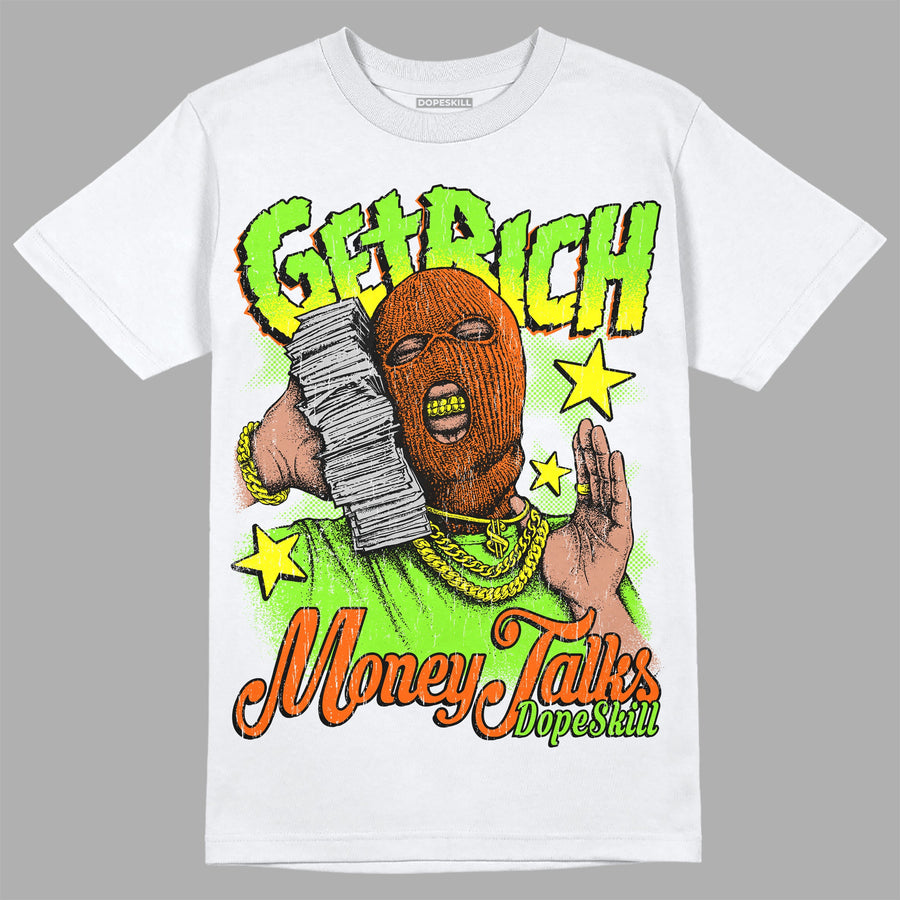 Neon Green Collection DopeSkill T-Shirt Get Rich Graphic