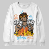 Orange 'All Hustle No Luck' DopeSkill Graphic Sweatshirt