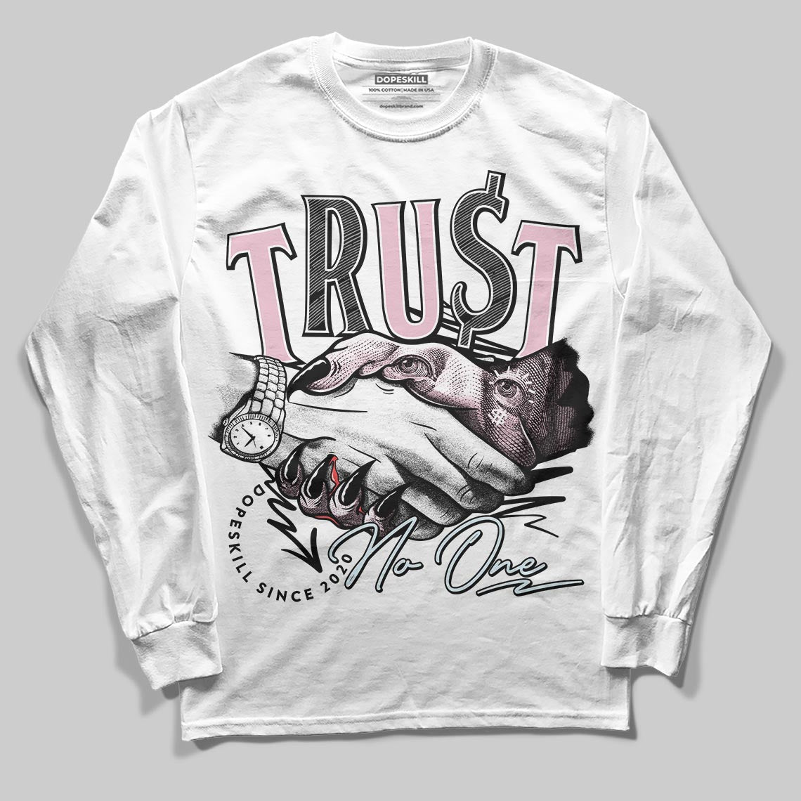 35th Anniversary 5s DopeSkill Long Sleeve T-Shirt Trust No One Graphic
