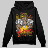 Yellow 'All Hustle No Luck' DopeSkill Graphic Hoodie