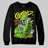 Neon Green 'Grind Pray' DopeSkill Graphic Sweatshirt