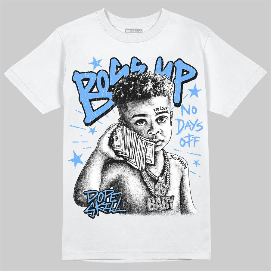 Black University Blue 5s DopeSkill T-Shirt Boss Up Graphic
