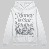 Wolf Grey 5s DopeSkill Hoodie Sweatshirt Money Is Our Motive Typo Graphic