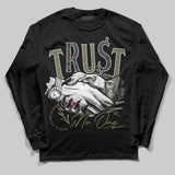 Medium Olive 3s DopeSkill Long Sleeve T-Shirt Trust No One Graphic