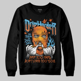 Orange Black White DopeSkill Sweatshirt Drip Harder Graphic