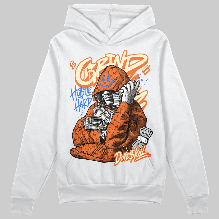 Orange 'Grind Pray' DopeSkill Graphic Hoodie