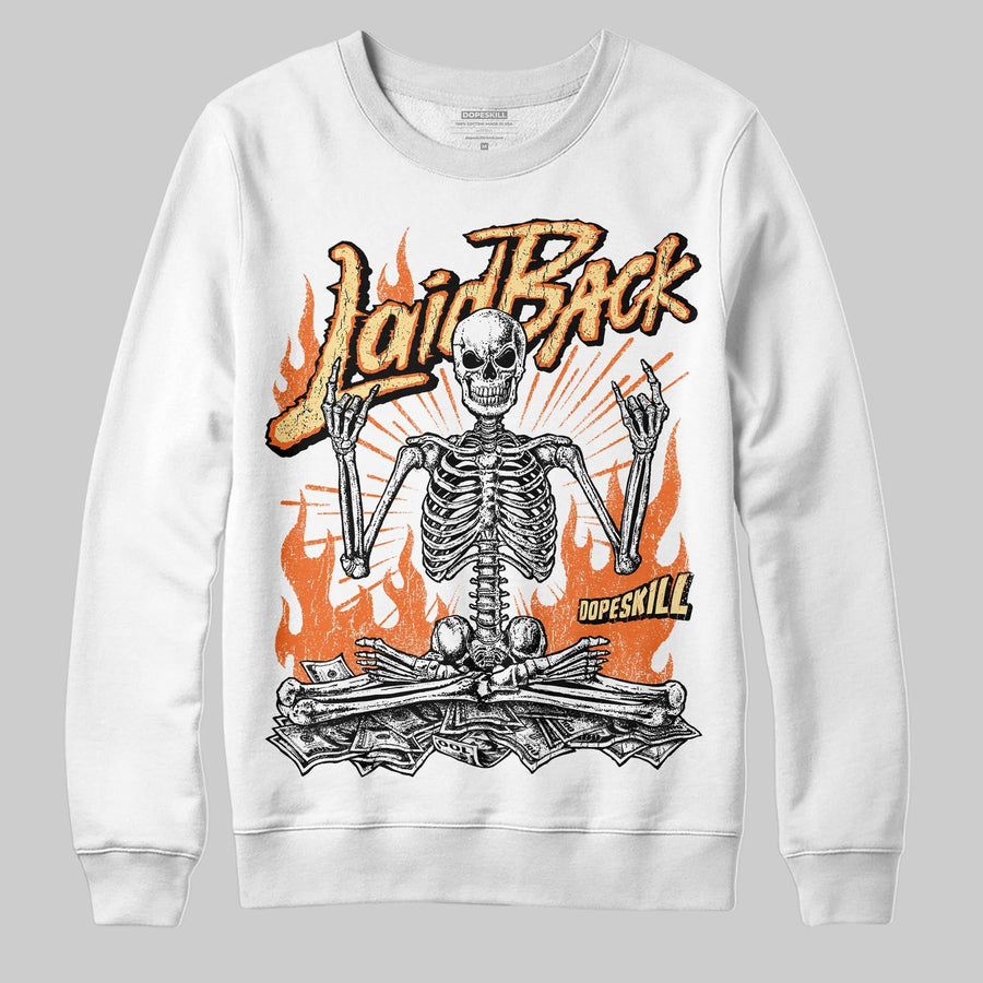 Orange 'Laid Back' DopeSkill Graphic Sweatshirt