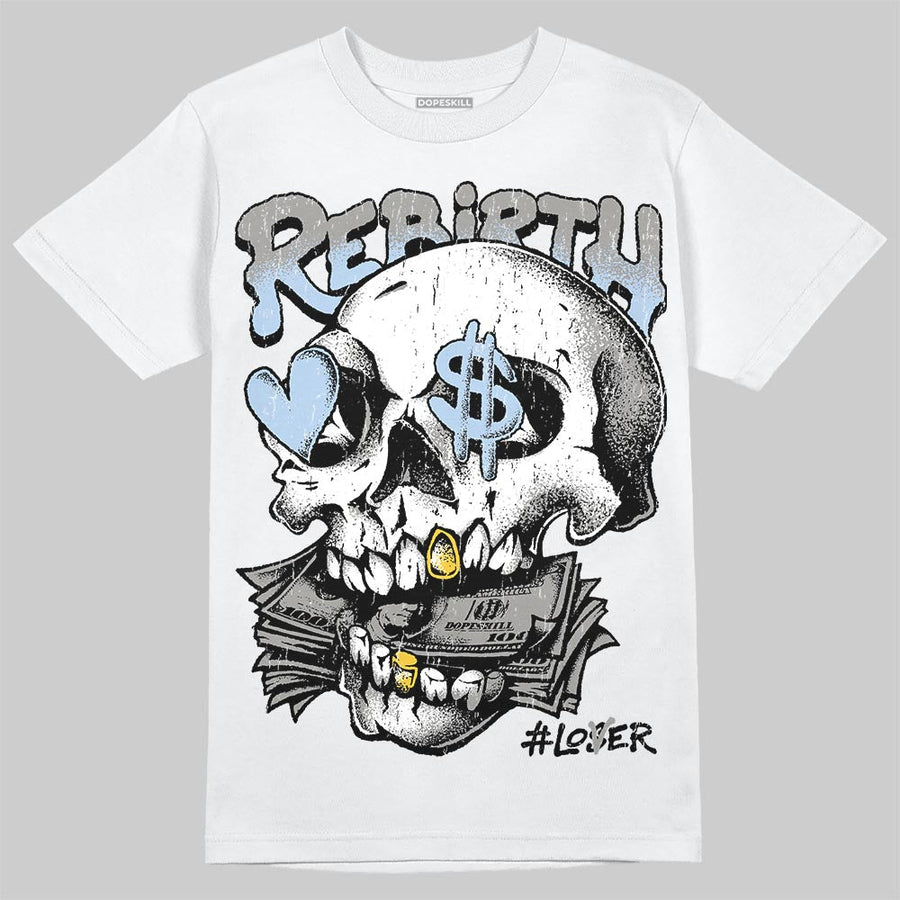 White Metallic 5s DopeSkill T-Shirt Rebirth Graphic
