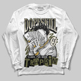 Medium Olive 3s DopeSkill Long Sleeve T-Shirt Sorry I've Been Trappin Graphic